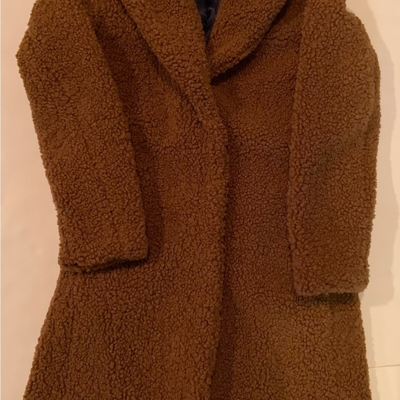 J. Crew Teddy Sherpa Coat Size XXS Cozy Chestnut Brown - Picture 4 of 11